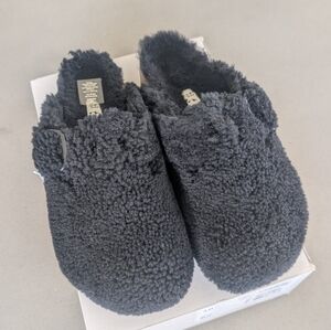 NWT Birkenstock Boston Big Buckle Clog Black Shearling Sz 40 Narrow Fit